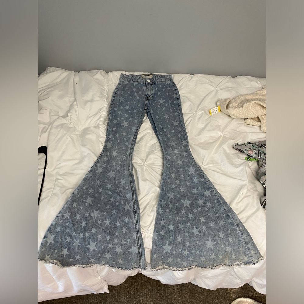 RockNRoll Cowgirl Bellbottom Star Jeans